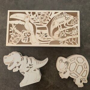 #1- 3 PIECE WOODEN LED DIY PIECES